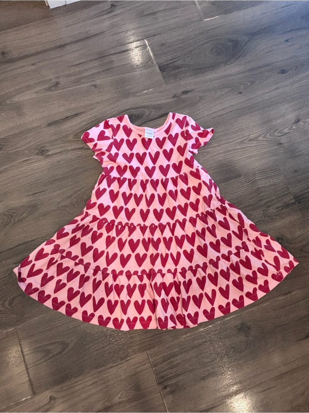 Hanna Andersson Pink Dress with Red Heart Print
